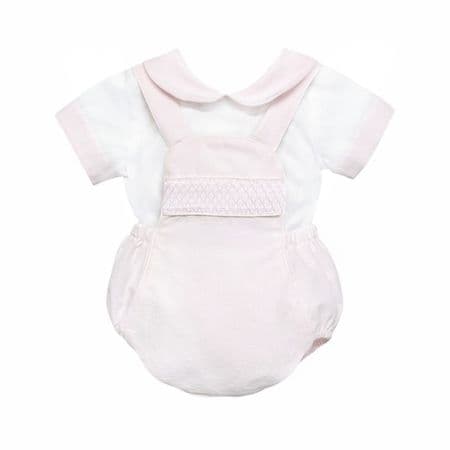 *SALE* Baby Girl Pink Smocked Romper  with Top 