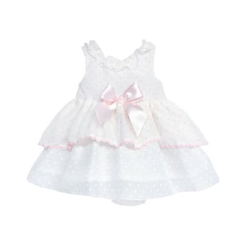 *SALE* Baby Girl Pink Spotty Sheer Puff Ball Dress with Pants "MYD2437P"