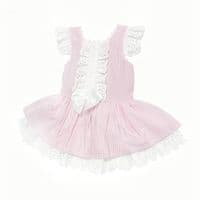 *SALE* Baby Girl Pink Stripe Drop Waist Puff Dress 