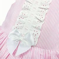*SALE* Baby Girl Pink Stripe Drop Waist Puff Dress 