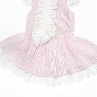 *SALE* Baby Girl Pink Stripe Drop Waist Puff Dress 