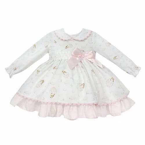 *SALE* Baby Girl Pink Teddy Puff Ball Dress with Pants "MYD25204"