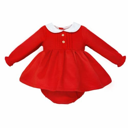 *SALE* Baby Girl Red Cotton Puff Ball Dress with Pants "MYD25245"