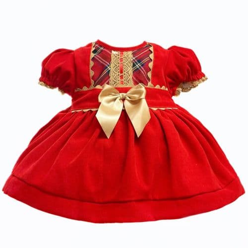 *SALE* Baby Girl Red Velvet Puff Ball Dress "2370"