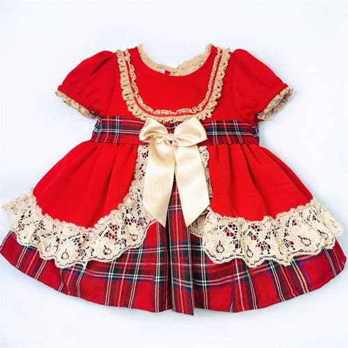 *SALE* Baby Girl Red Velvet Puff Ball Dress "2384"