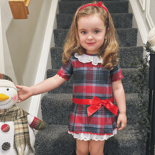 *SALE* Baby Girl Tartan A Line Dress with Pants "MYDI002"