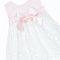 *SALE* Baby Girl White Embroidery Smock Dress with Pants 