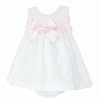 *SALE* Baby Girl White Embroidery Smock Dress with Pants 