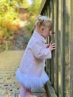 *SALE* Baby Girl Winter Fur Trim Coat Wool Like Fabric 