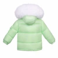 *SALE* Baby Unisex  Mint Green Colour Puffer Coat with Faux Fur Hood 