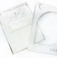 *SALE* Calamaro Baby Girl Beige with Peach Romper Set 