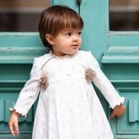 *SALE* FOQUE Baby Girl Ivory Needlecord Bunny Dress 