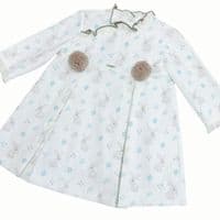 *SALE* FOQUE Baby Girl Ivory Needlecord Bunny Dress 