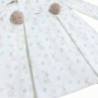 *SALE* FOQUE Baby Girl Ivory Needlecord Bunny Dress 