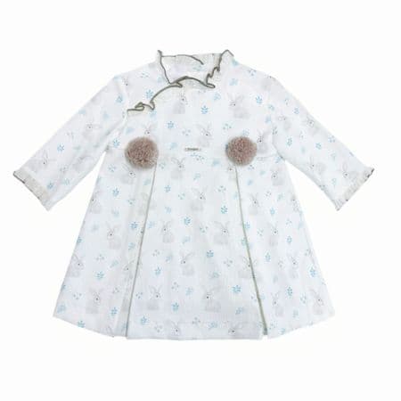 *SALE* FOQUE Baby Girl Ivory Needlecord Bunny Dress 