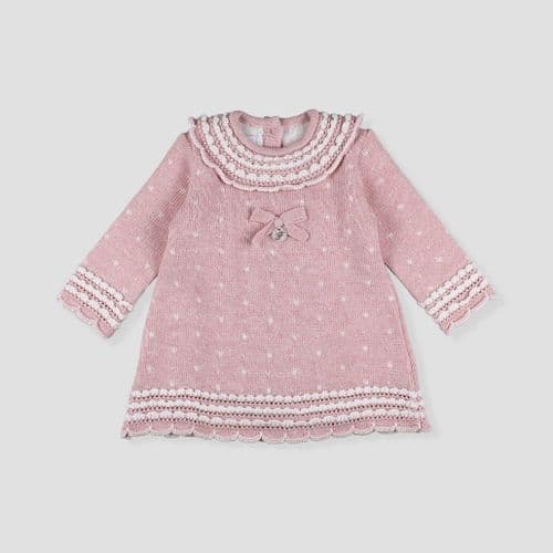 *SALE* FOQUE Baby Girls Light Pink Knitted Dress 2421211