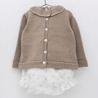 *SALE* FOQUE Baby Girls Taupe Knitted Bunny Top with Bloomers 