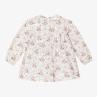 *SALE* FOQUE Baby Ivory and Grey Squirrel Print Dress with Pants 