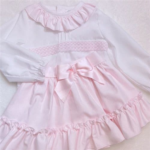 *SALE* Girls Pink Cotton Blouse with Skirt "MYD2360"