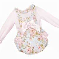 *SALE* Pink Floral Frilly Back Romper with Shirt 
