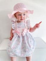 *SALE* Pink Floral Puff Ball Dress with Pants 