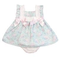 *SALE* Pink Floral Puff Ball Dress with Pants 