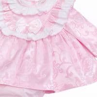 *SALE* Pink Jacquard Big Collar Dress with Pants 