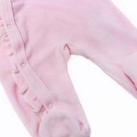 *SALE* SARDON Baby Pink Cotton Velour Crown Bodysuit