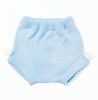 023RF-704 SARDON Baby Boy Blue Pom Knit Pram Suit with Pants