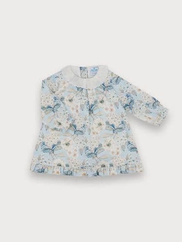 024AB-16 Sardon Baby Girl Floral Cotton Dress