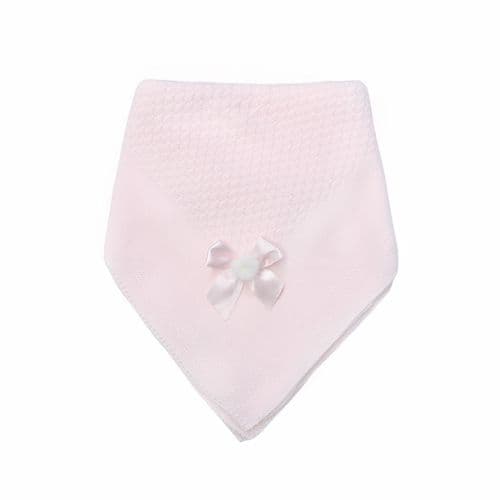 024AM-860P Sardon Spanish Pink Knitted Shawl with Fur Pom