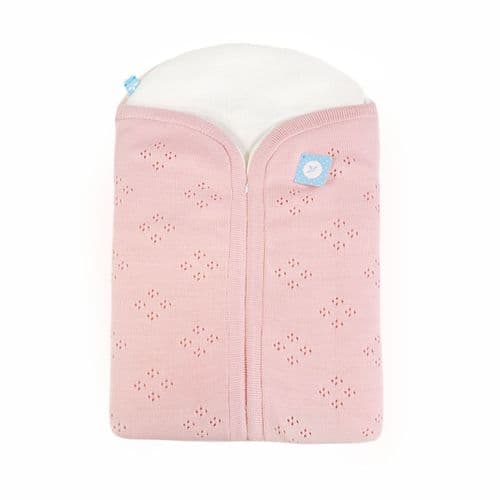 024AM-861P Sardon Spanish Pink Knitted Cozy Baby Nest/Sleeping Sack