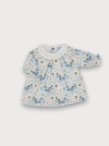 024BB-808 Sardon Baby Girl Floral Cotton Dress