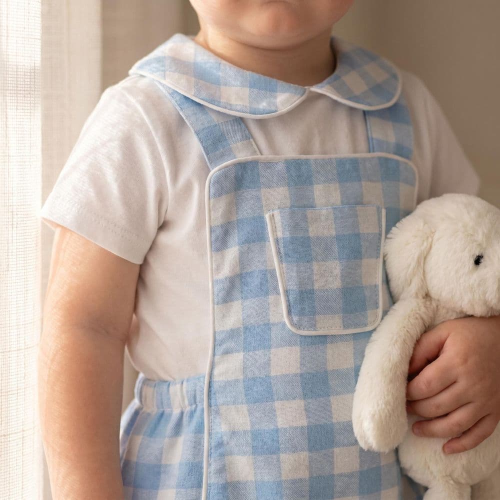 Baby Boy Blue Checked Romper with Shirt "MYD26061"