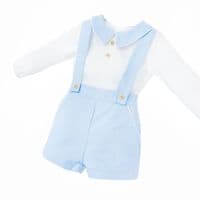 Baby Boy Blue Cozy Winter Cotton Shorts with Shirt 