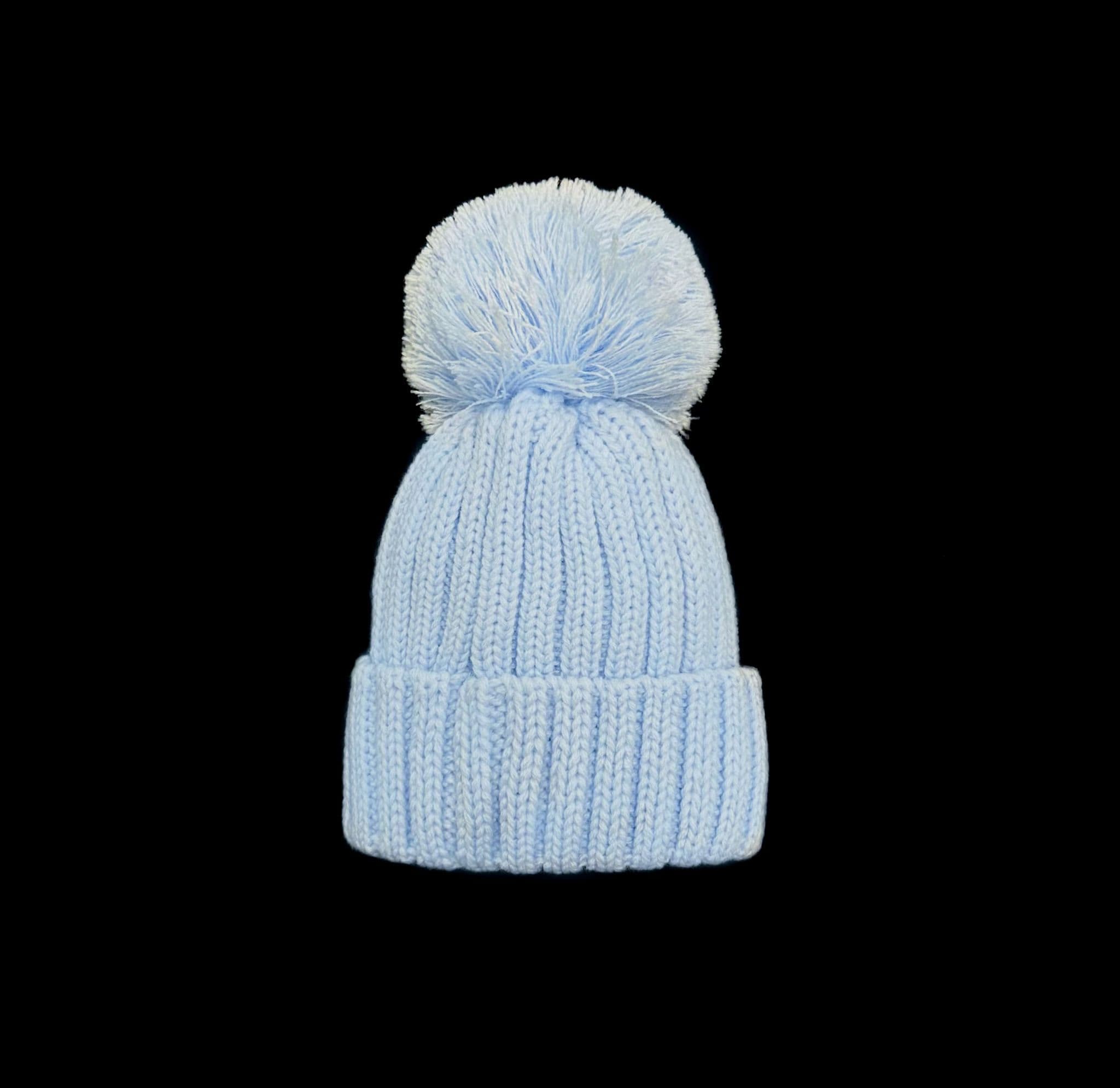 Large Baby Bobble Hat Baby Hat Large Pom Pom Bobble Chin Tie