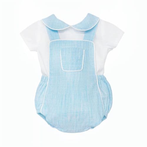 Baby Boy Blue Pocket Romper with Shirt "MYD26060"