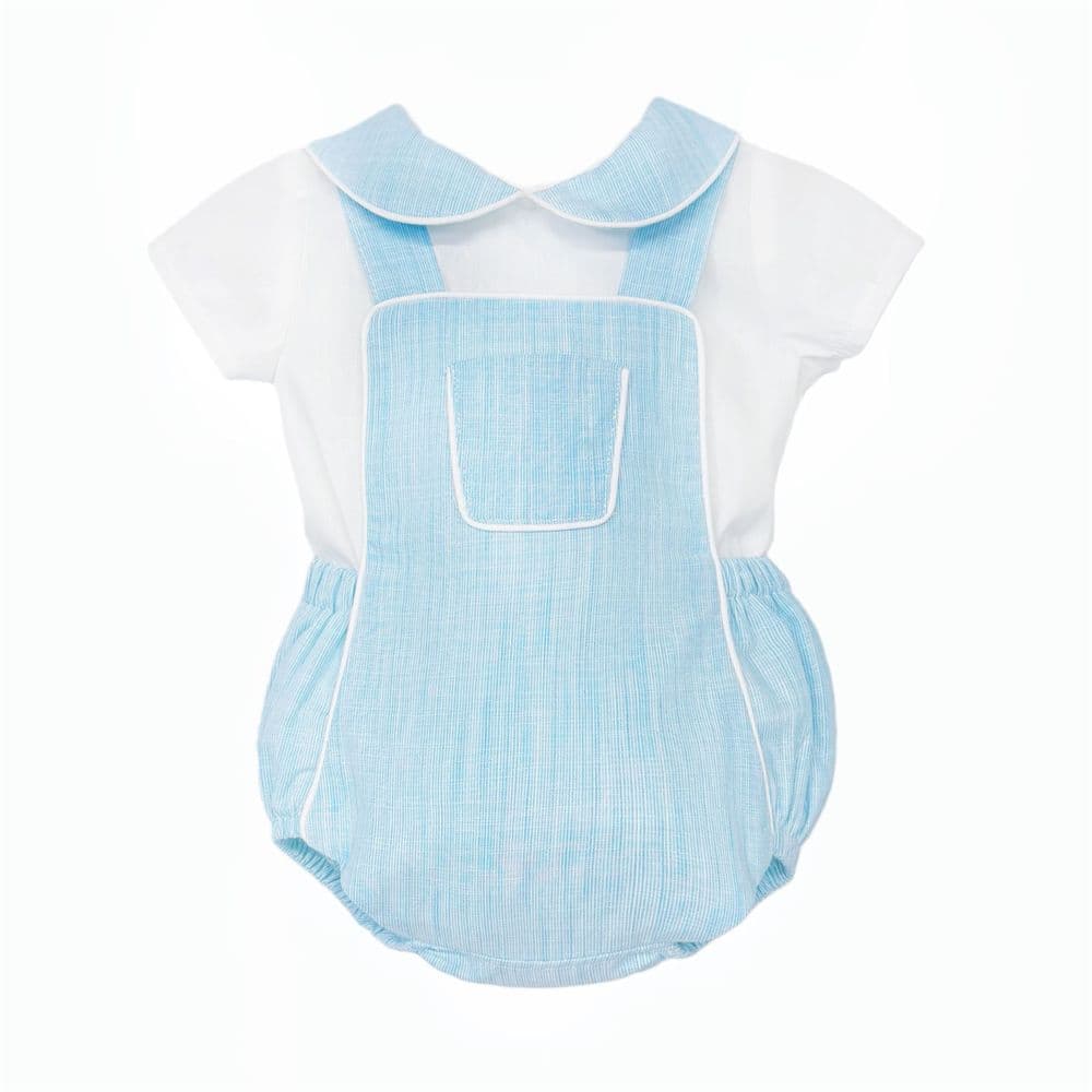 Baby Boy Blue Pocket Romper with Shirt "MYD26060"