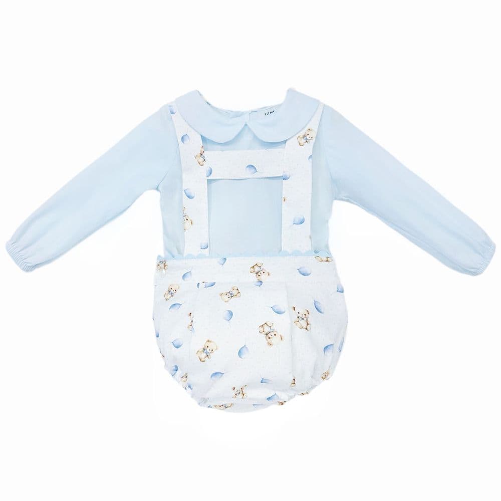 Baby Boy Blue Teddy H Romper with Shirt "MYD25256"