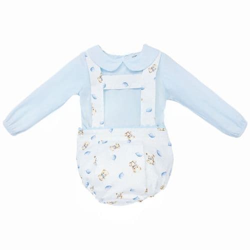 Baby Boy Blue Teddy H Romper with Shirt "MYD25256"
