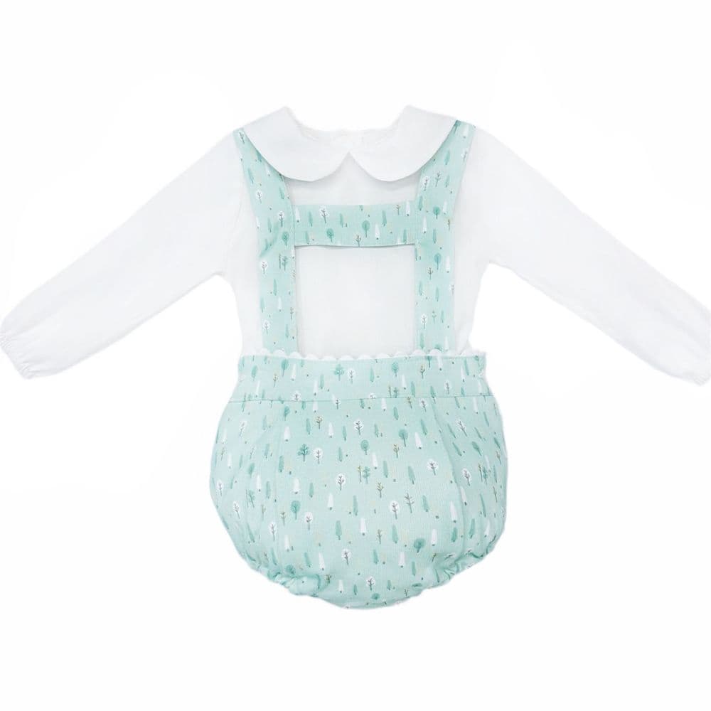 Baby Boy Green Little Trees H Romper with Shirt "MYD25254"