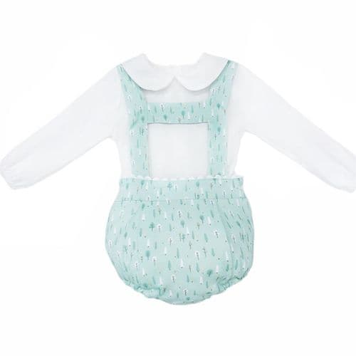 Baby Boy Green Little Trees H Romper with Shirt "MYD25254"