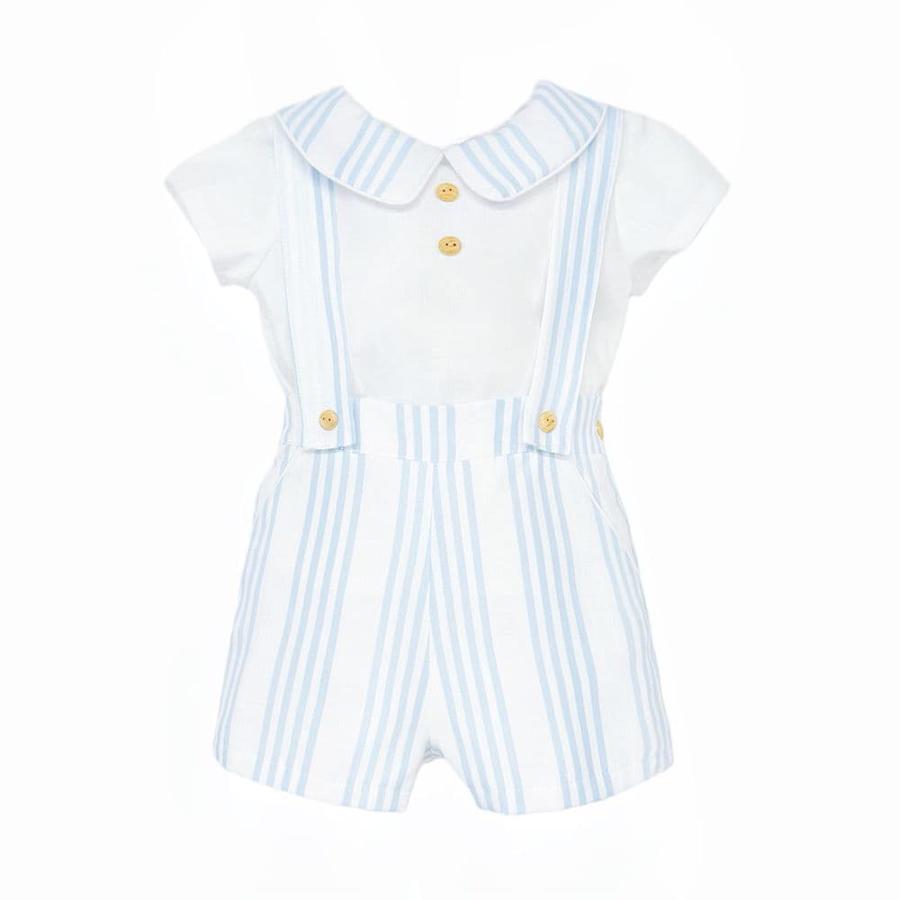 Baby Boy White Blue Stripe Shorts with Shirt "MYD26063"