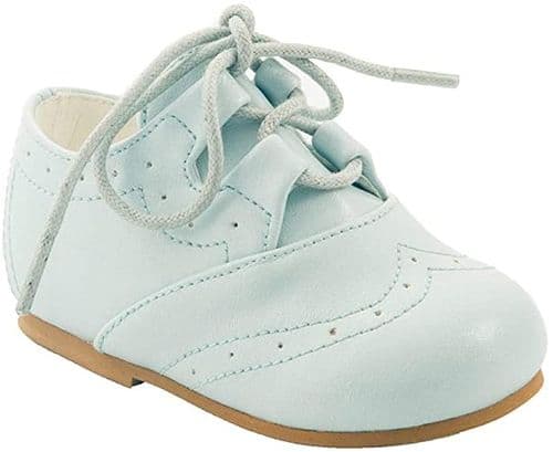 Baby Boys Patent Lace Up Brogues "Leo Blue"