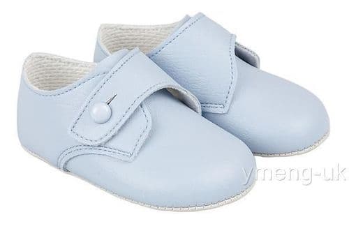 Baby Boys Patent Pram Shoes "B626 Blue"