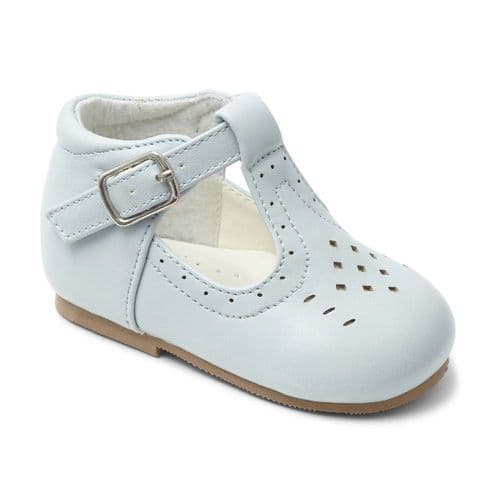Baby Boys Patent T-Bar Shoes "Aaron Blue"