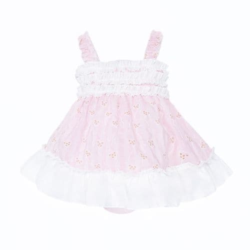 Baby Girl Pink Print Summer Puff Ball Dress with Pants "MYD26045"