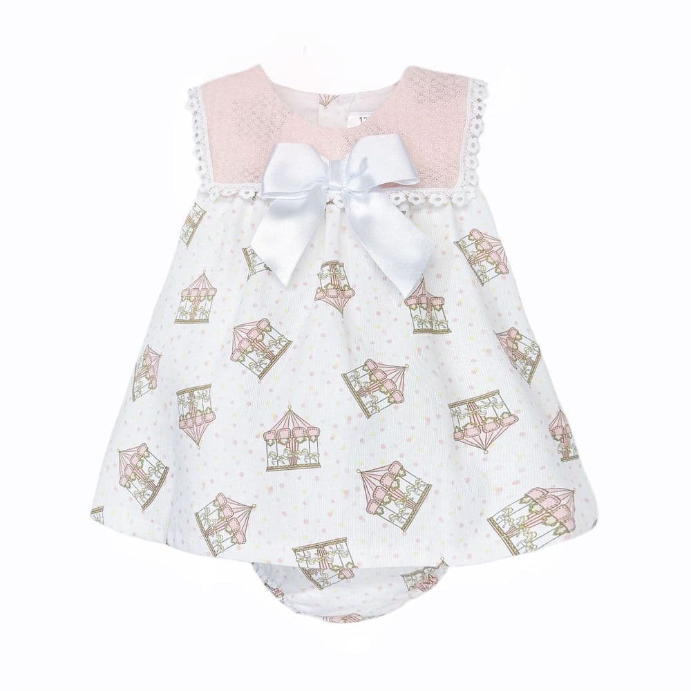 Baby Girl Pink Rocking Horse Dress with Pants "MYD26047"