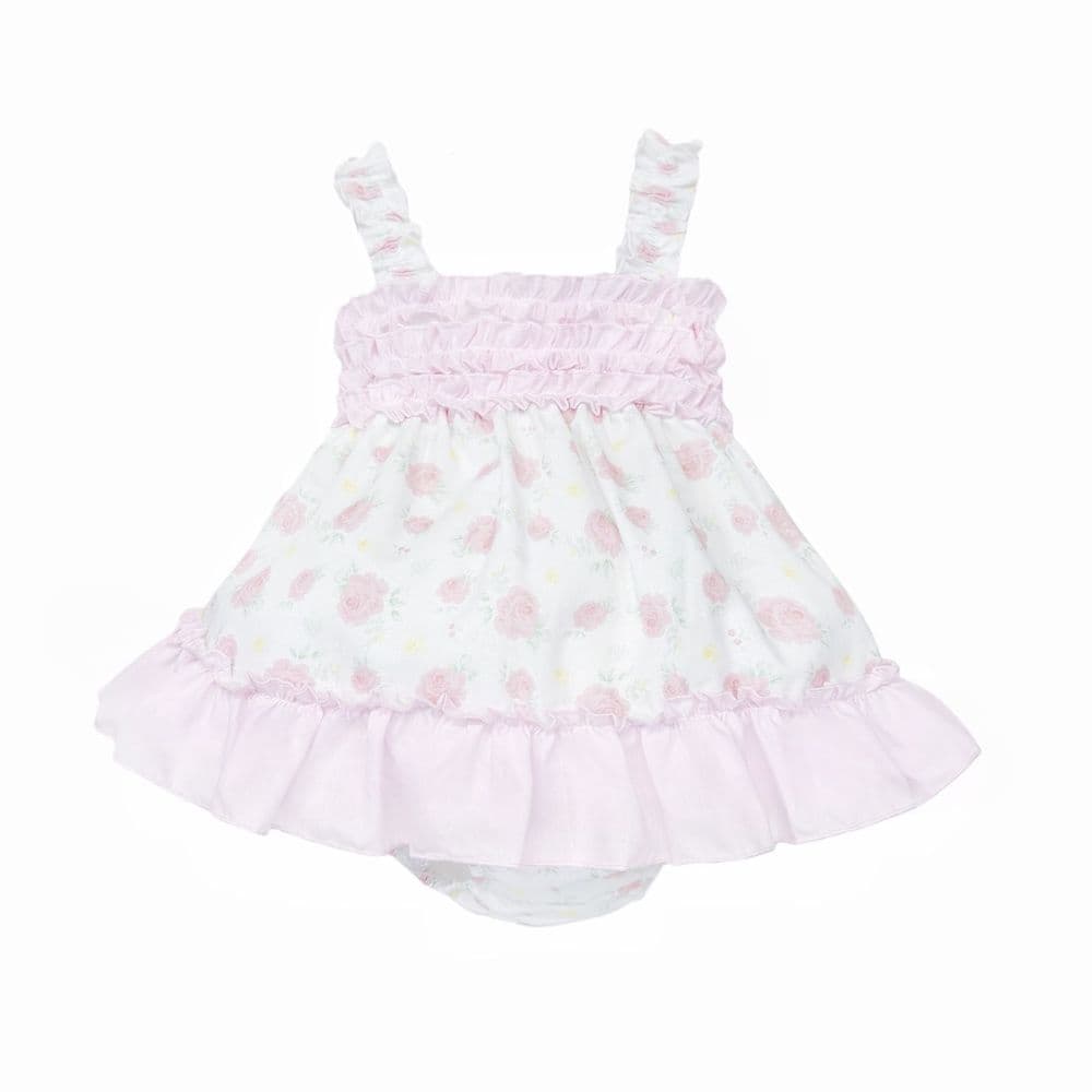 Baby Girl Pink Rose Summer Puff Ball Dress with Pants "MYD26043"