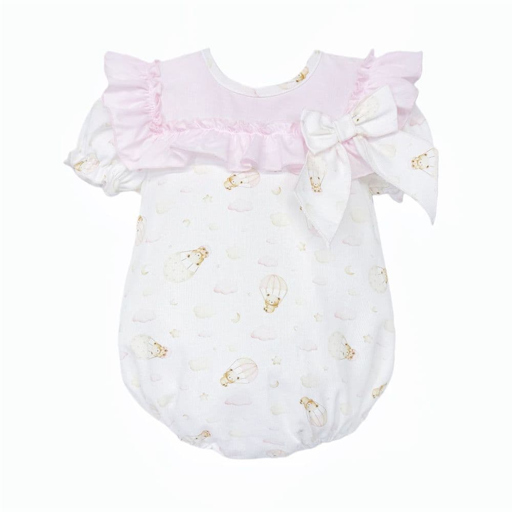 Baby Girl Pink Teddy Cloud Big Collar Romper "MYD26032"